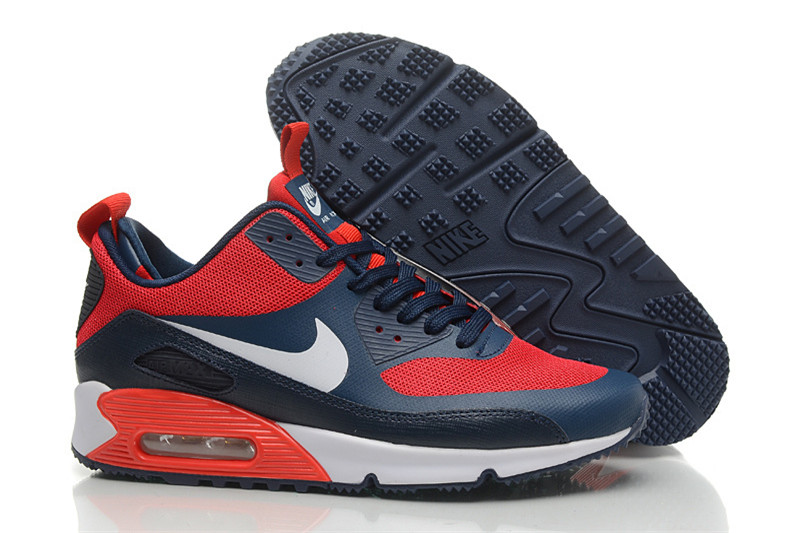 Nike Air Max 90 Haut-dessus Chaussures Hommes Bleu / Rouge / Blanc [N40-46-0711-1-6] - �?�49.99